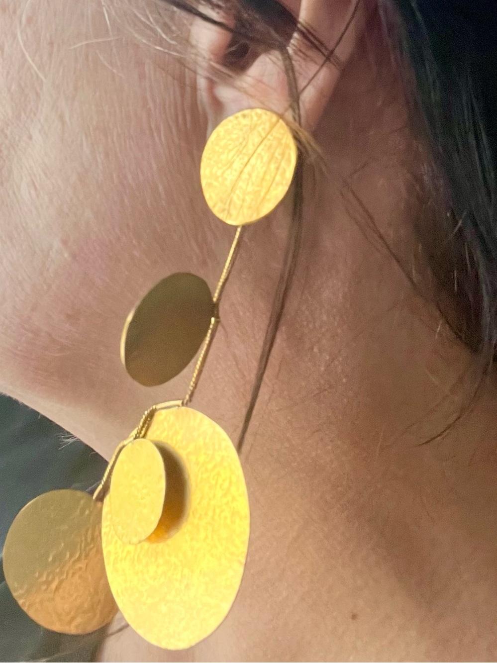 Vintage Hervé Van Der Straeten Cascading Disc Earrings
